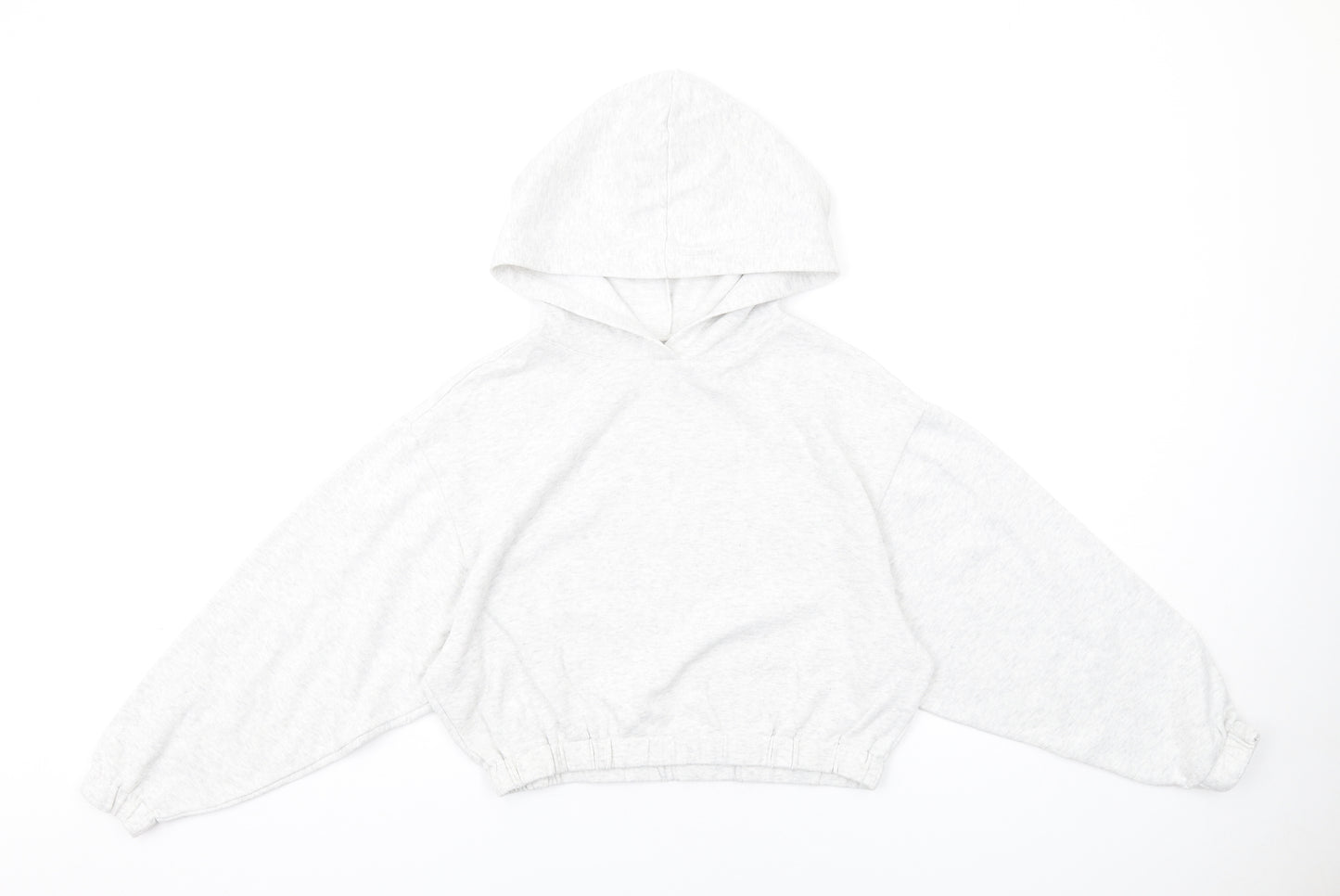 ASOS Womens Grey Cotton Pullover Hoodie Size 4 Pullover