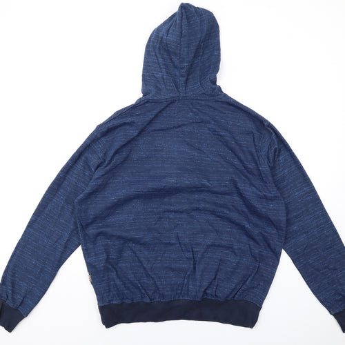 Lee Cooper Mens Blue Geometric Cotton Pullover Hoodie Size 2XL