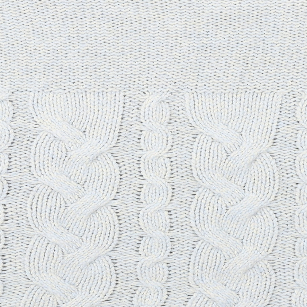 Coleen Womens Blue Round Neck Acrylic Pullover Jumper Size 14