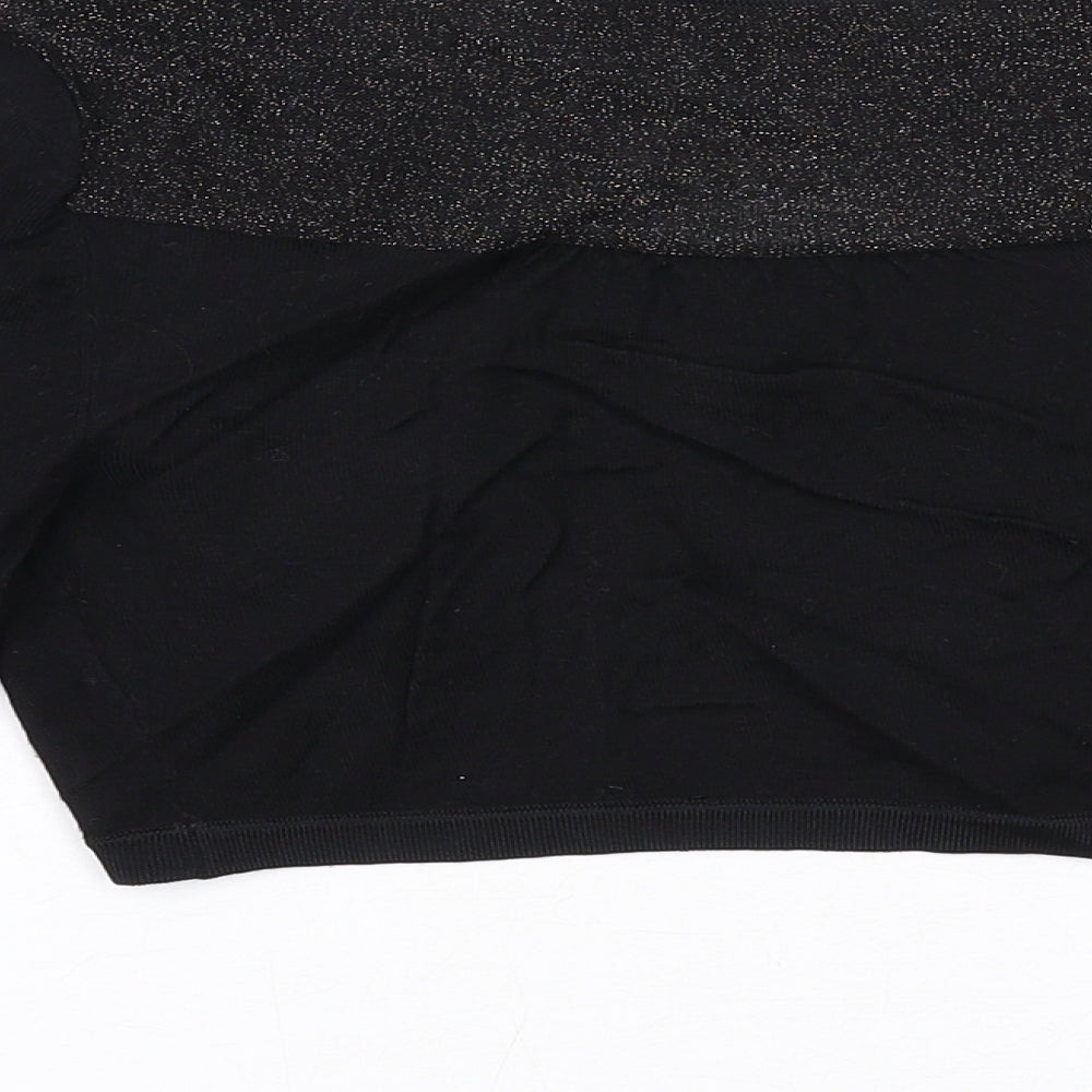 Coast Womens Black V-Neck Viscose Shrug Jumper Size XS