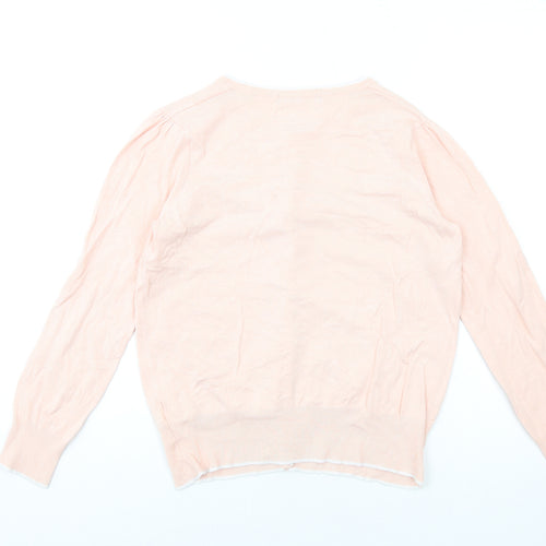 marksand Womens Pink Round Neck Viscose Cardigan Jumper Size 12