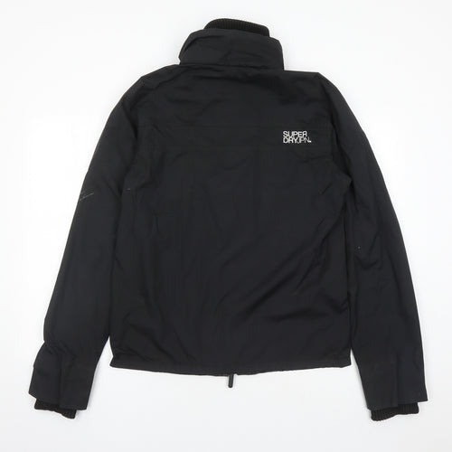 Superdry Mens Black Windbreaker Jacket Size L Zip
