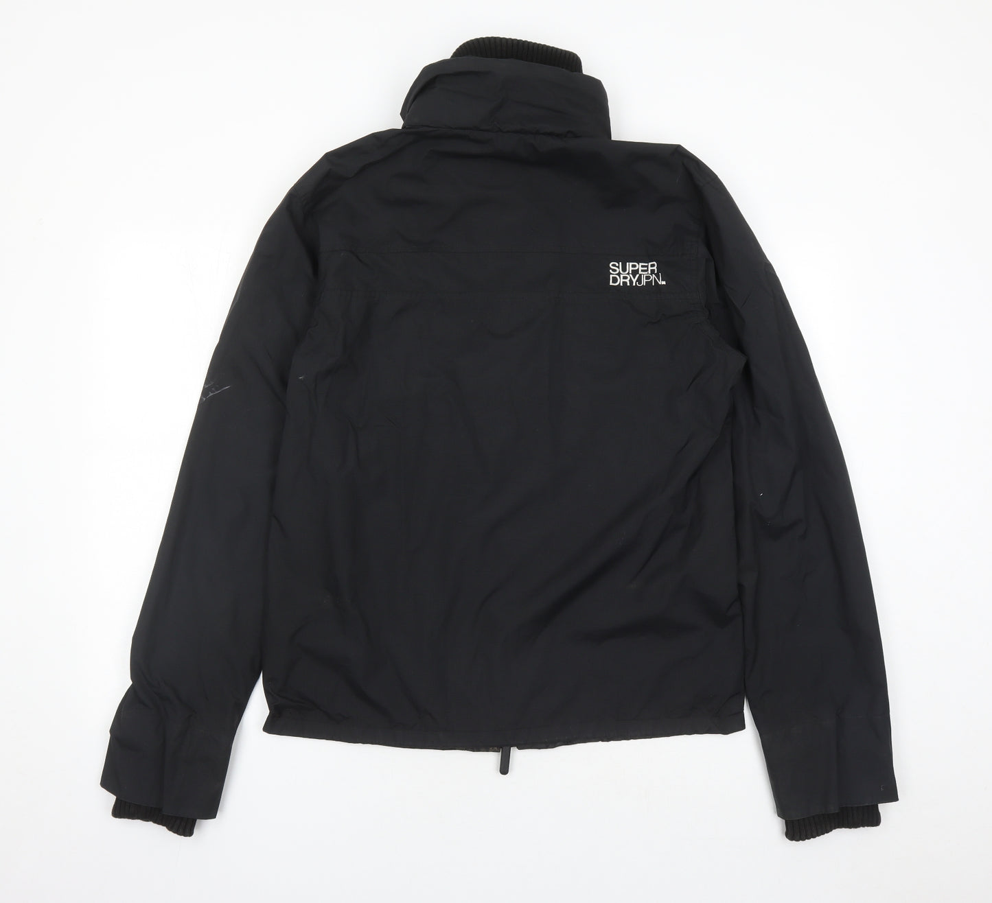 Superdry Mens Black Windbreaker Jacket Size L Zip