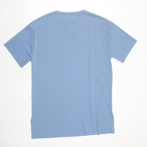 Nasty Gal Womens Blue Polyester T-Shirt Dress Size 16 Round Neck Pullover