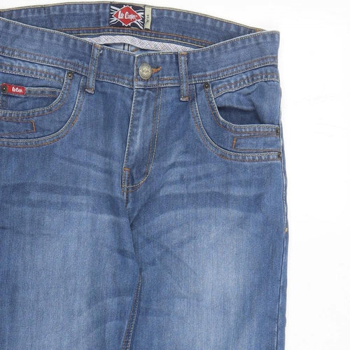 Lee Cooper Womens Blue Cotton Cropped Jeans Size 14 L20 in Regular Zip