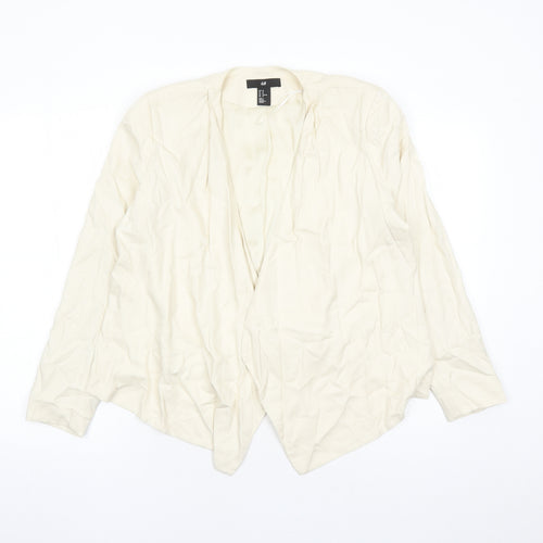 H&M Womens Ivory Jacket Size 12 - Shoulder Pads