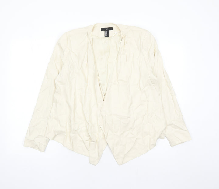 H&M Womens Ivory Jacket Size 12 - Shoulder Pads