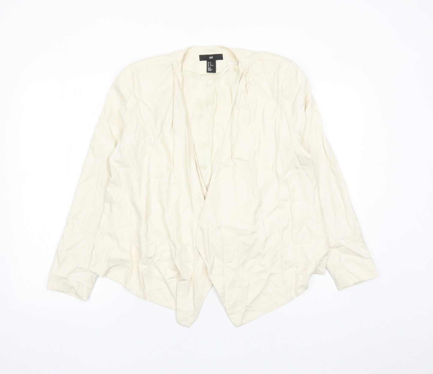 H&M Womens Ivory Jacket Size 12 - Shoulder Pads