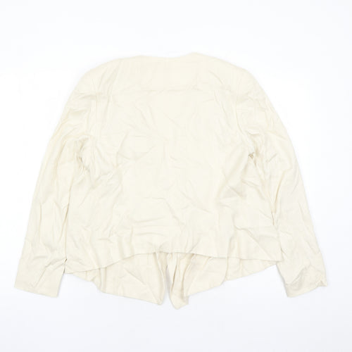 H&M Womens Ivory Jacket Size 12 - Shoulder Pads