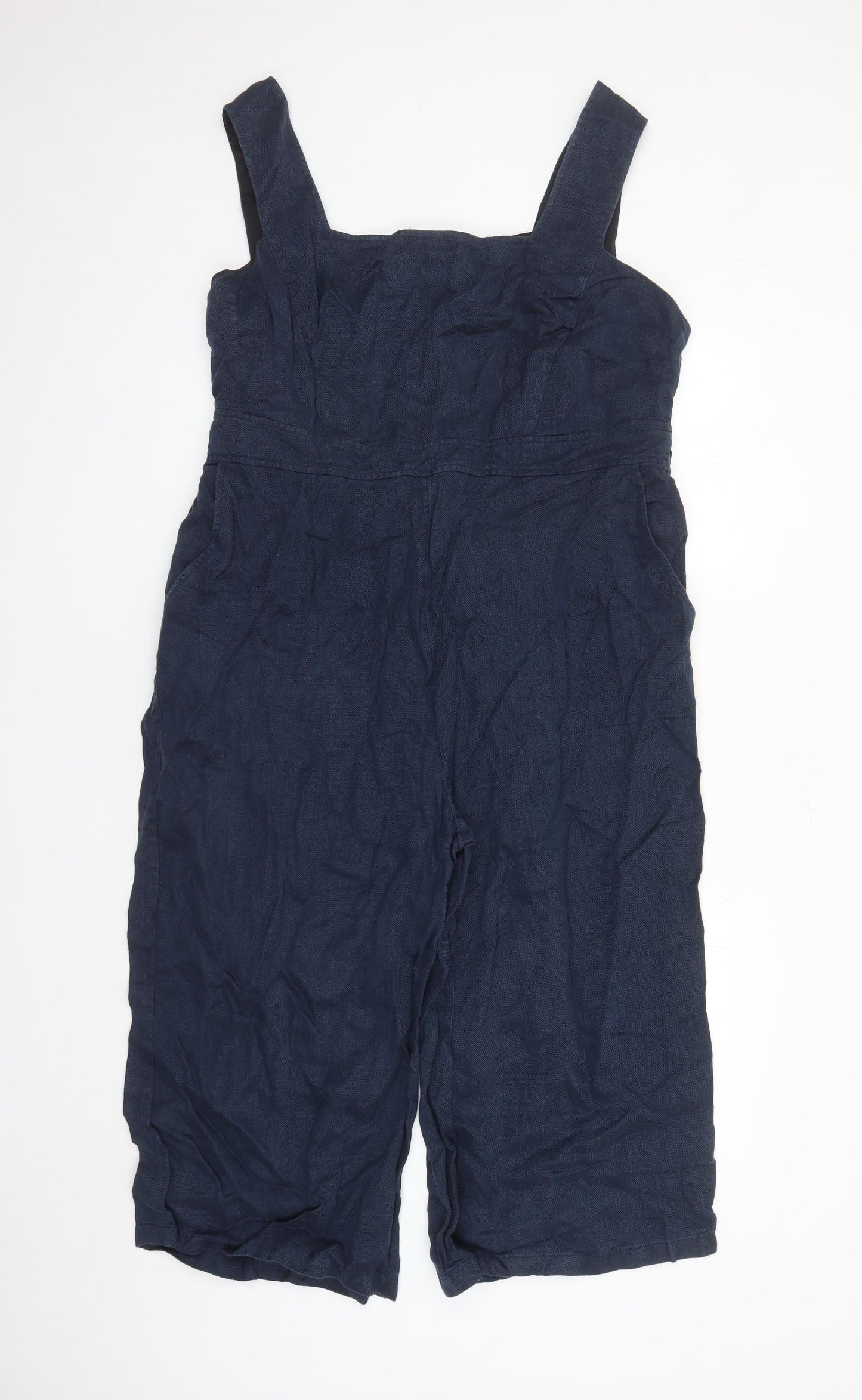 Autograph Womens Blue Flax Jumpsuit One-Piece Size 20 L19 in Zip - Pockets