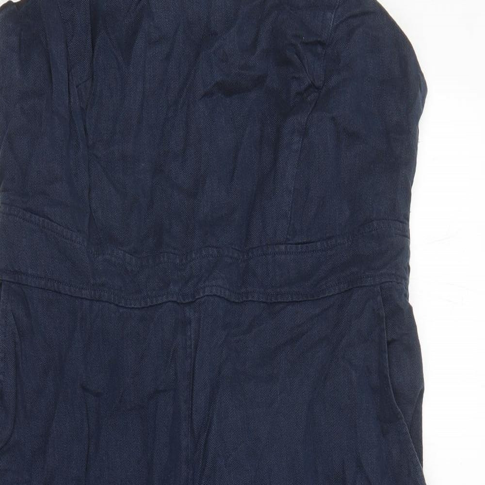 Autograph Womens Blue Flax Jumpsuit One-Piece Size 20 L19 in Zip - Pockets