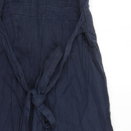 Autograph Womens Blue Flax Jumpsuit One-Piece Size 20 L19 in Zip - Pockets