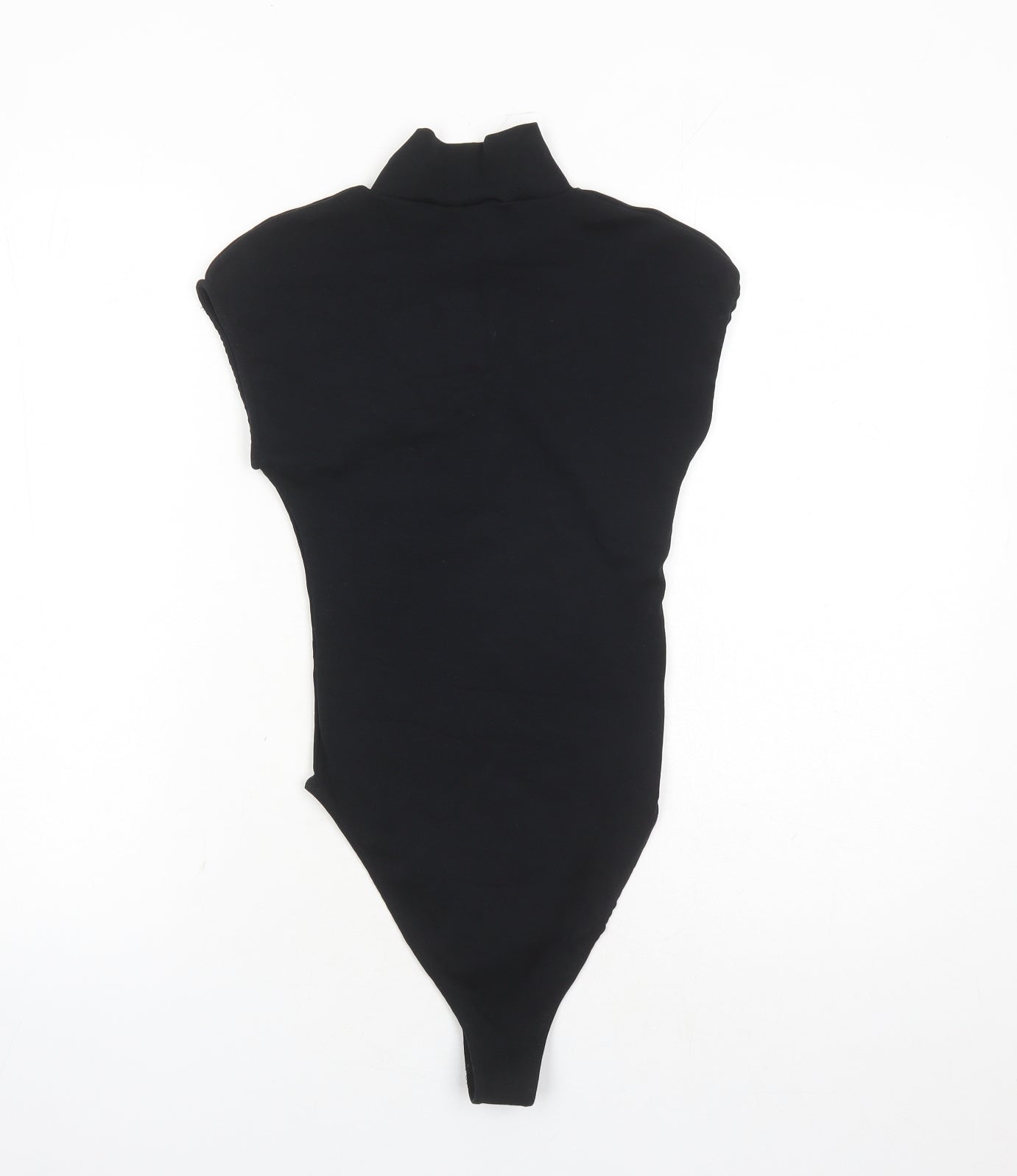 Zara Womens Black Cotton Bodysuit One-Piece Size S Snap