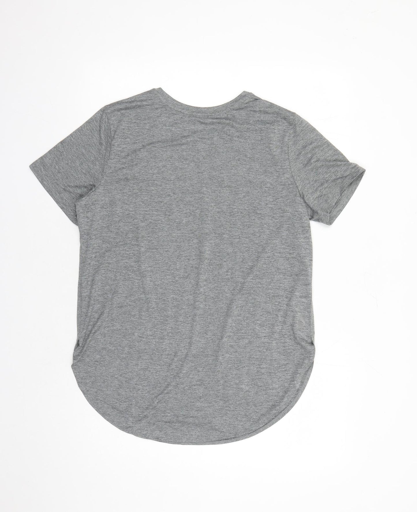 Skechers Womens Grey Polyester Basic T-Shirt Size M Round Neck Pullover