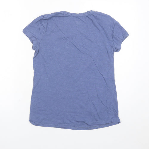 Superman Womens Blue Cotton Basic T-Shirt Size S Round Neck