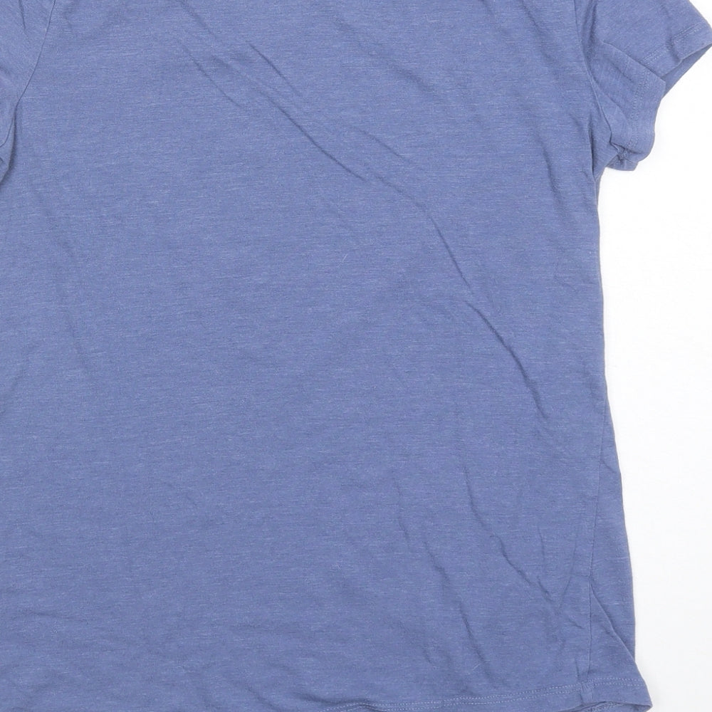 Superman Womens Blue Cotton Basic T-Shirt Size S Round Neck