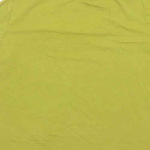 Hobbs Womens Green Cotton Basic T-Shirt Size L Round Neck