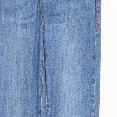 Topshop Womens Blue Cotton Skinny Jeans Size 28 in L26 in Regular Zip