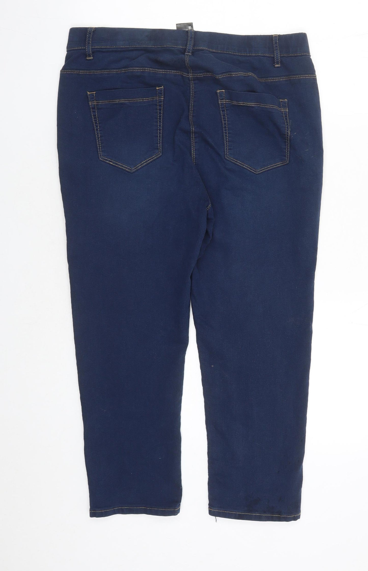 Roman Womens Blue Cotton Jegging Jeans Size 16 L23 in Regular - Stretch Short Leg