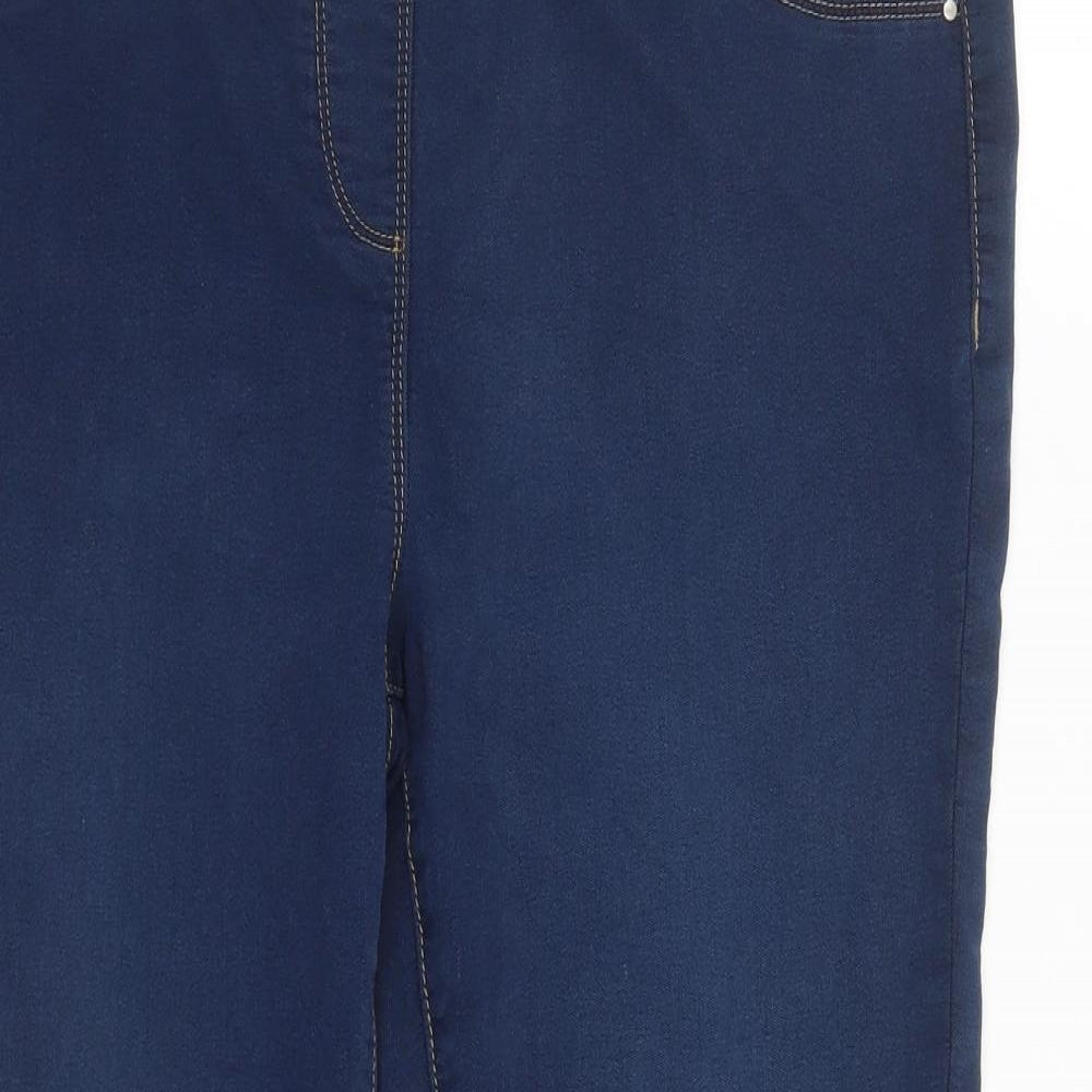 Roman Womens Blue Cotton Jegging Jeans Size 16 L23 in Regular - Stretch Short Leg
