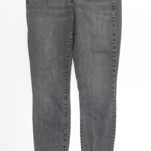 Gap Womens Grey Cotton Skinny Jeans Size 30 in L26 in Regular Button - Raw Hems