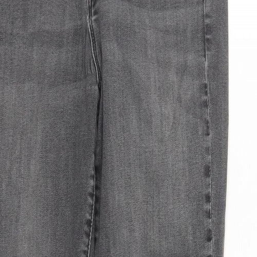 Gap Womens Grey Cotton Skinny Jeans Size 30 in L26 in Regular Button - Raw Hems