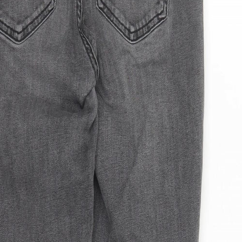 Gap Womens Grey Cotton Skinny Jeans Size 30 in L26 in Regular Button - Raw Hems