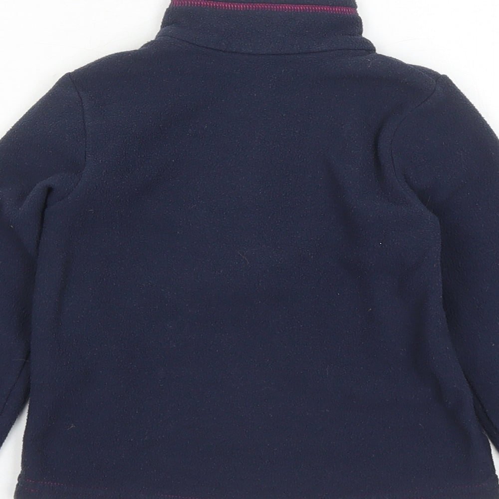 DECATHLON Girls Blue Polyester Pullover Sweatshirt Size 3-4 Years Zip - Quechua