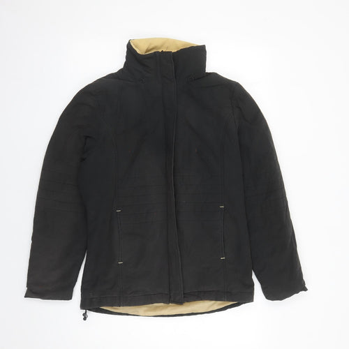 peter st Womens Black Anorak Coat Size 10 Zip - Pockets