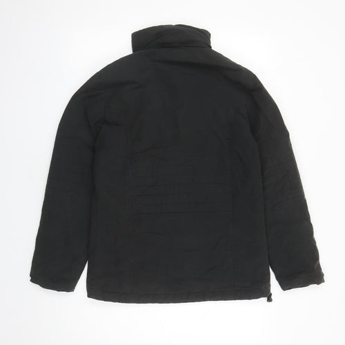 peter st Womens Black Anorak Coat Size 10 Zip - Pockets