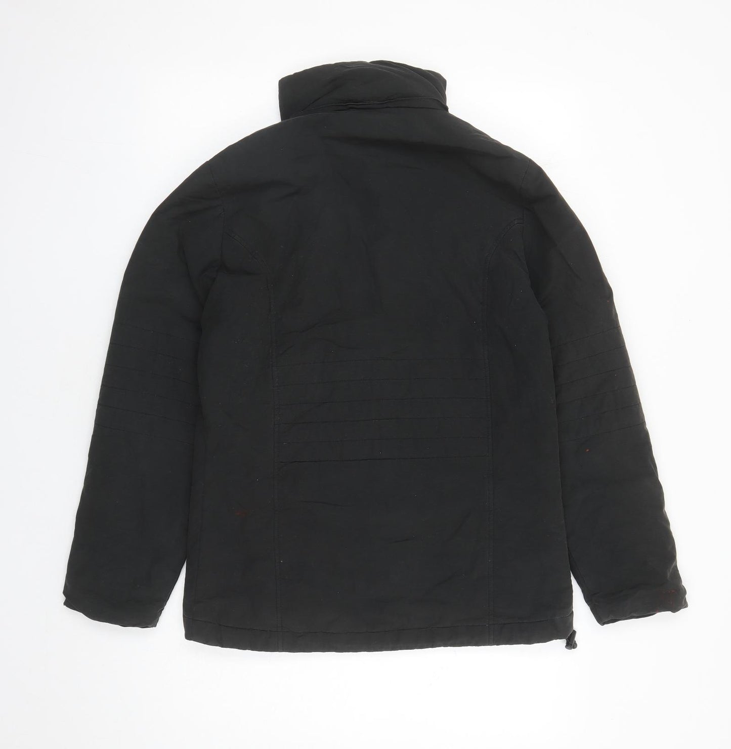 peter st Womens Black Anorak Coat Size 10 Zip - Pockets