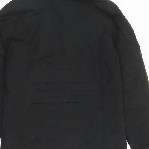 peter st Womens Black Anorak Coat Size 10 Zip - Pockets