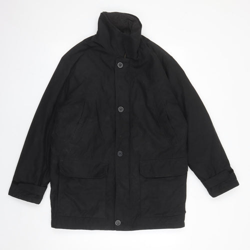 C&A Mens Black Jacket Size S Zip - Pockets