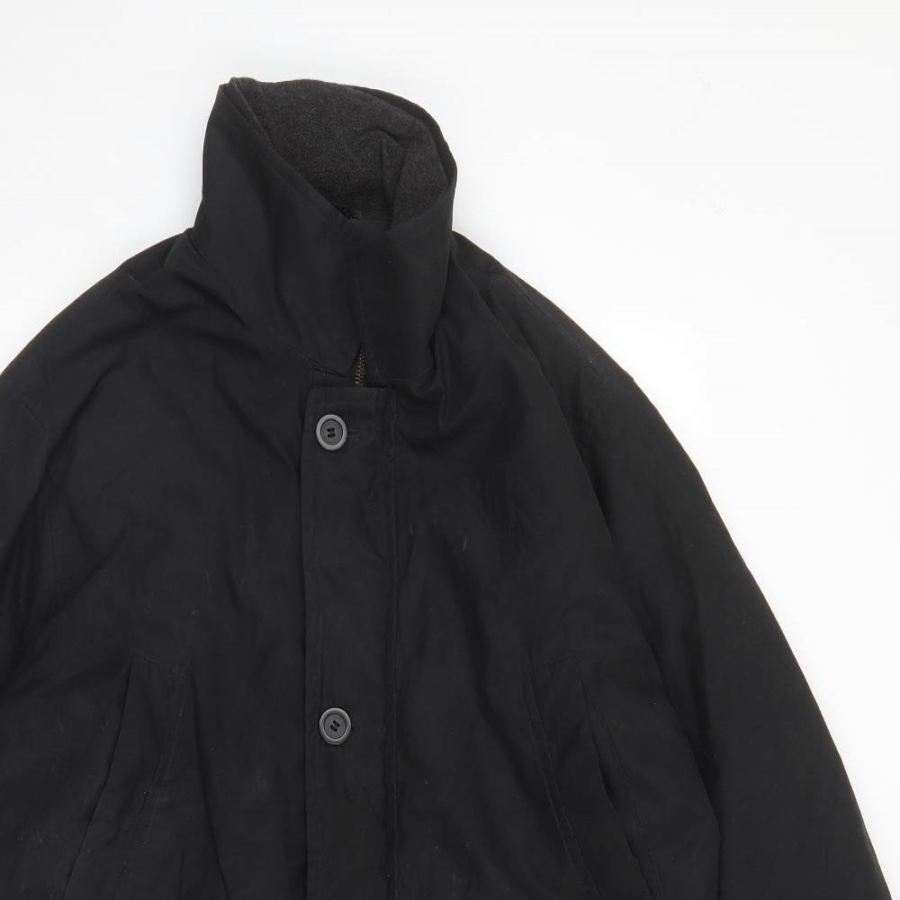 C&A Mens Black Jacket Size S Zip - Pockets