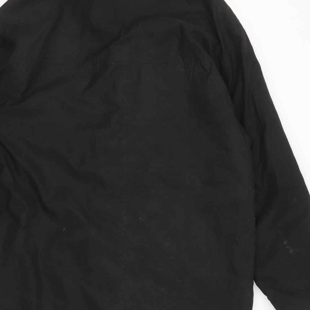 C&A Mens Black Jacket Size S Zip - Pockets