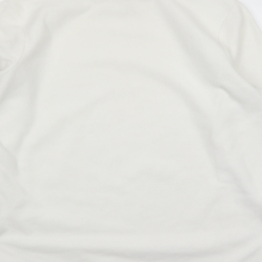 cotton tra Womens White Polyester Pullover Sweatshirt Size 14 Pullover