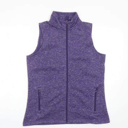Mountain Warehouse Womens Purple Jacket Waistcoat Size 14 Zip - Pockets