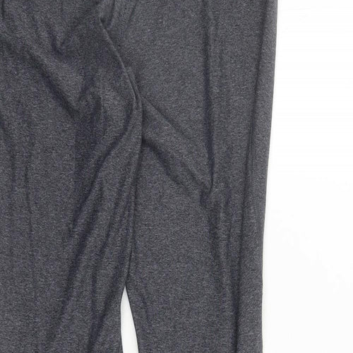 H&M Womens Grey Colourblock Polyester Compression Leggings Size L L25 in Regular