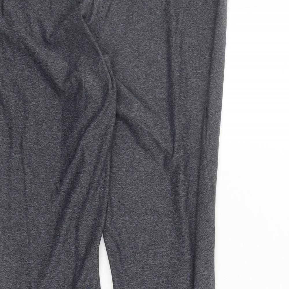 H&M Womens Grey Colourblock Polyester Compression Leggings Size L L25 in Regular