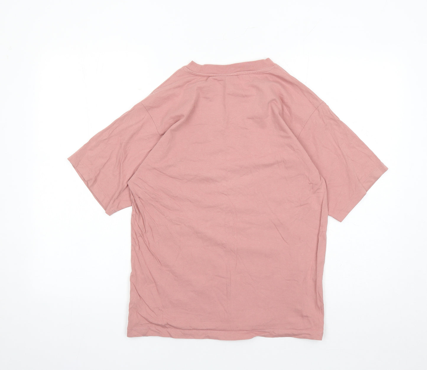 ASOS Womens Pink 100% Cotton Basic T-Shirt Size 6 Round Neck