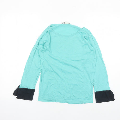 John Smedley Womens Blue Round Neck 100% Cotton Pullover Jumper Size S