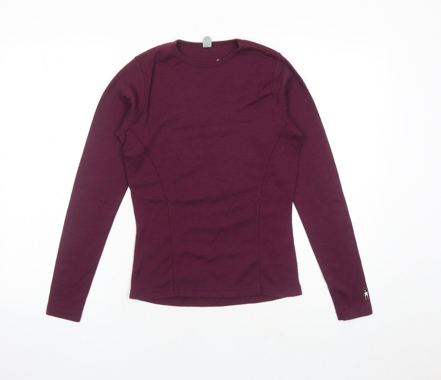 SmartWool Womens Purple Round Neck Wool Pullover Jumper Size M