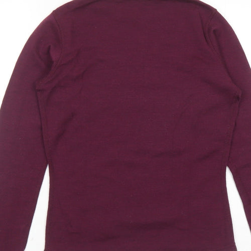 SmartWool Womens Purple Round Neck Wool Pullover Jumper Size M