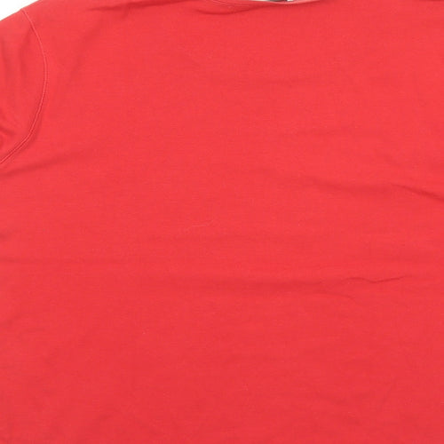 Gelco Womens Red 100% Cotton Basic T-Shirt Size 18 Round Neck