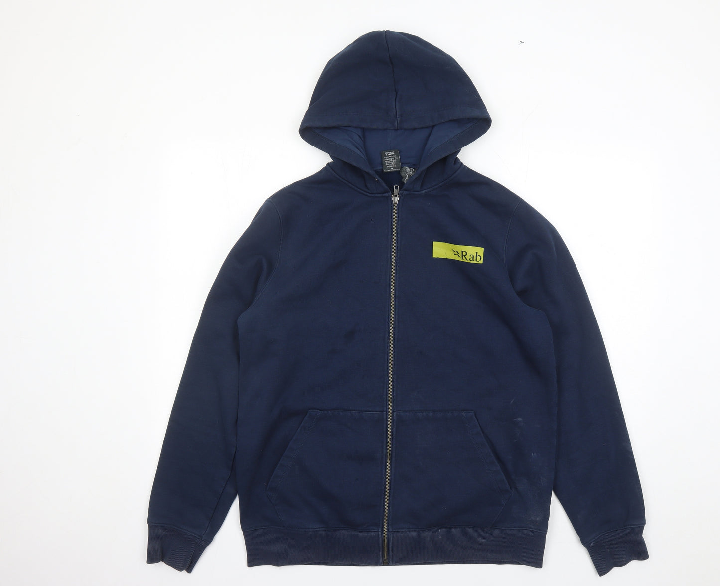 RAB Mens Blue Cotton Full Zip Hoodie Size L