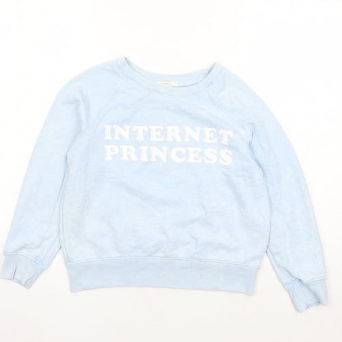 FOREVER 21 Womens Blue Cotton Pullover Sweatshirt Size S Pullover - Internet Princess