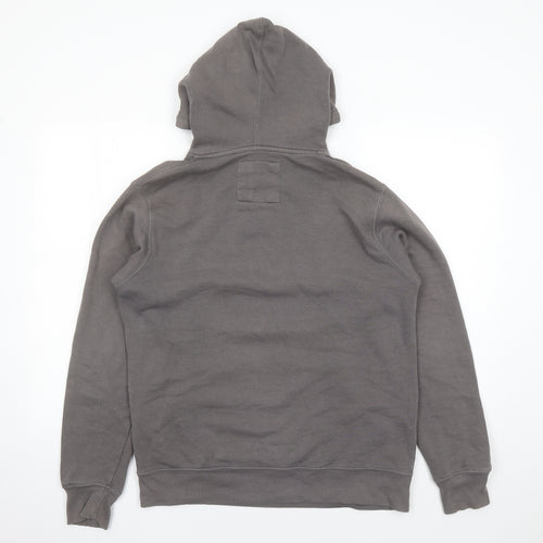 Pull&Bear Mens Grey Polyester Pullover Hoodie Size M