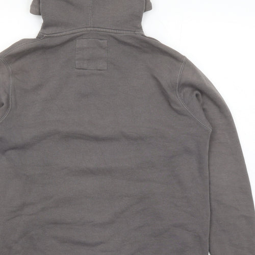 Pull&Bear Mens Grey Polyester Pullover Hoodie Size M