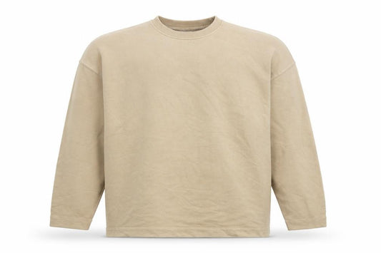 Front view of Pull&Bear men’s brown cotton pullover sweatshirt, size M, - oversized