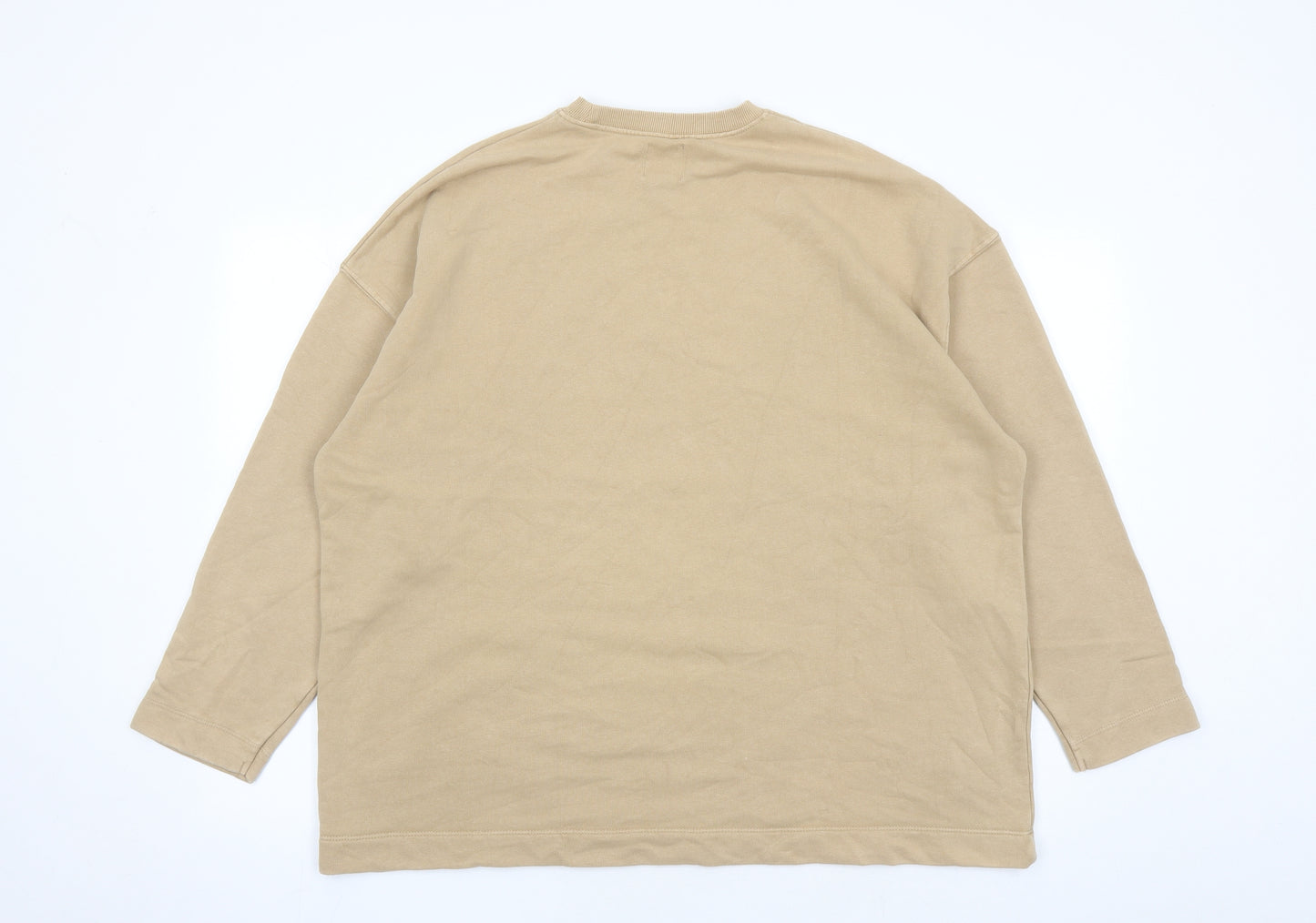Pull&Bear Mens Brown Cotton Pullover Sweatshirt Size M - Oversized